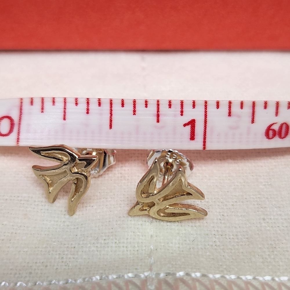 James Avery Retired 14k Gold Dove Detailed Post Backs Are Avery 925  With Box - Picture 12 of 16
